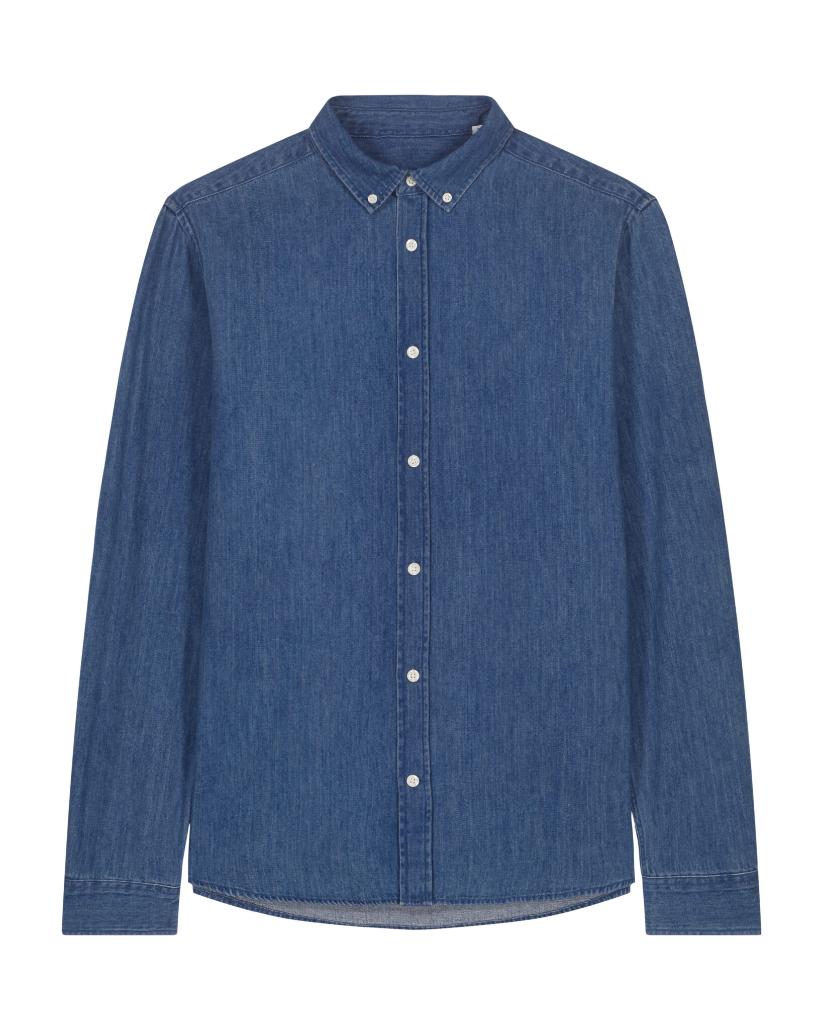 Stanley Denim Shirt_Mid Wash_Packshot_Front_Main_0