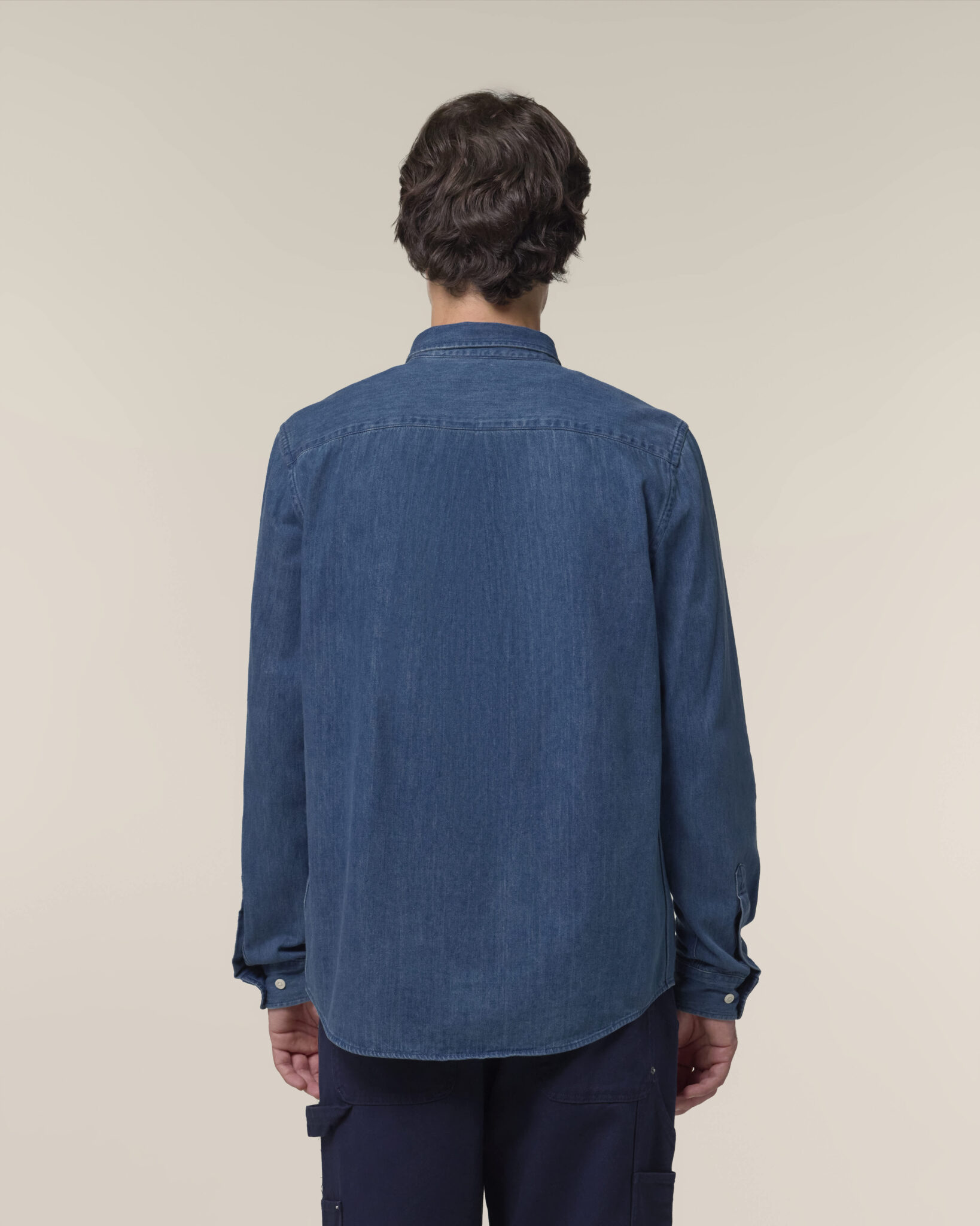 Stanley Denim Shirt_Mid Wash_Studio_Back_Main_0