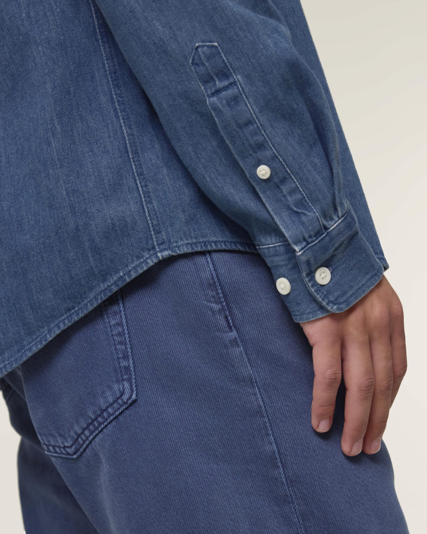 Stanley Denim Shirt_Mid Wash_Studio_Front_Detail_2