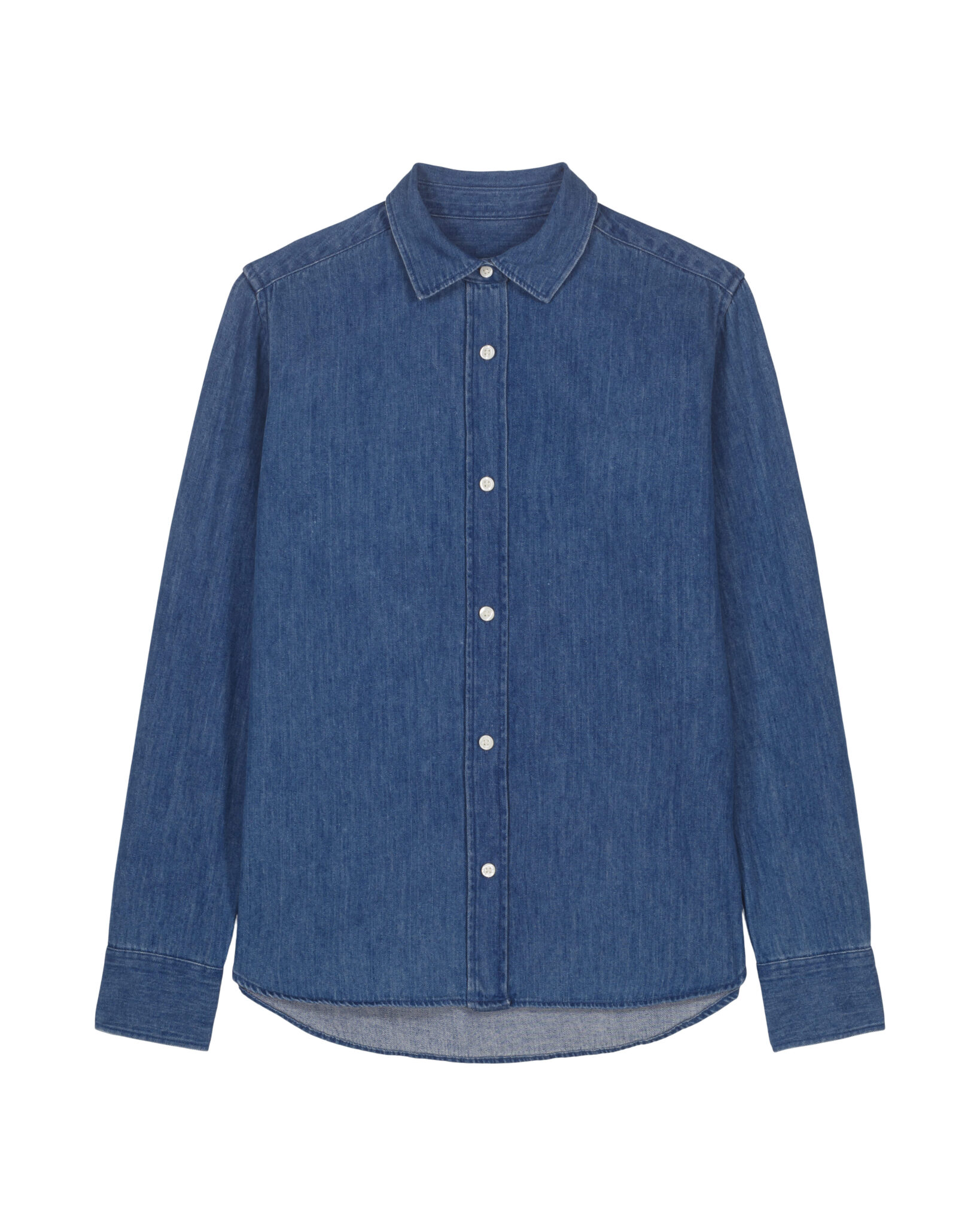 Stella Denim Shirt_Mid Wash_Packshot_Front_Main_0