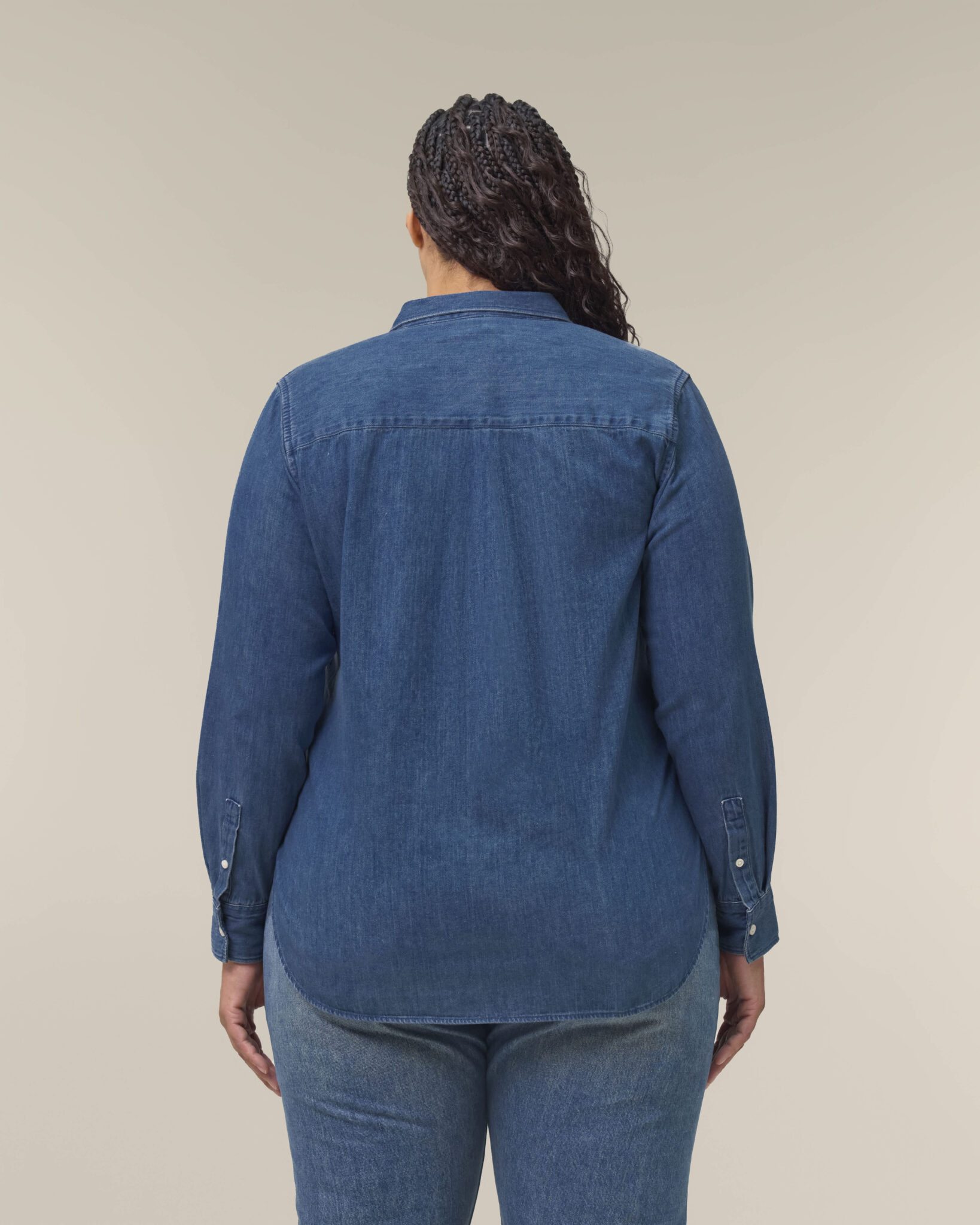 Stella Denim Shirt_Mid Wash_Studio_Back_Main_5