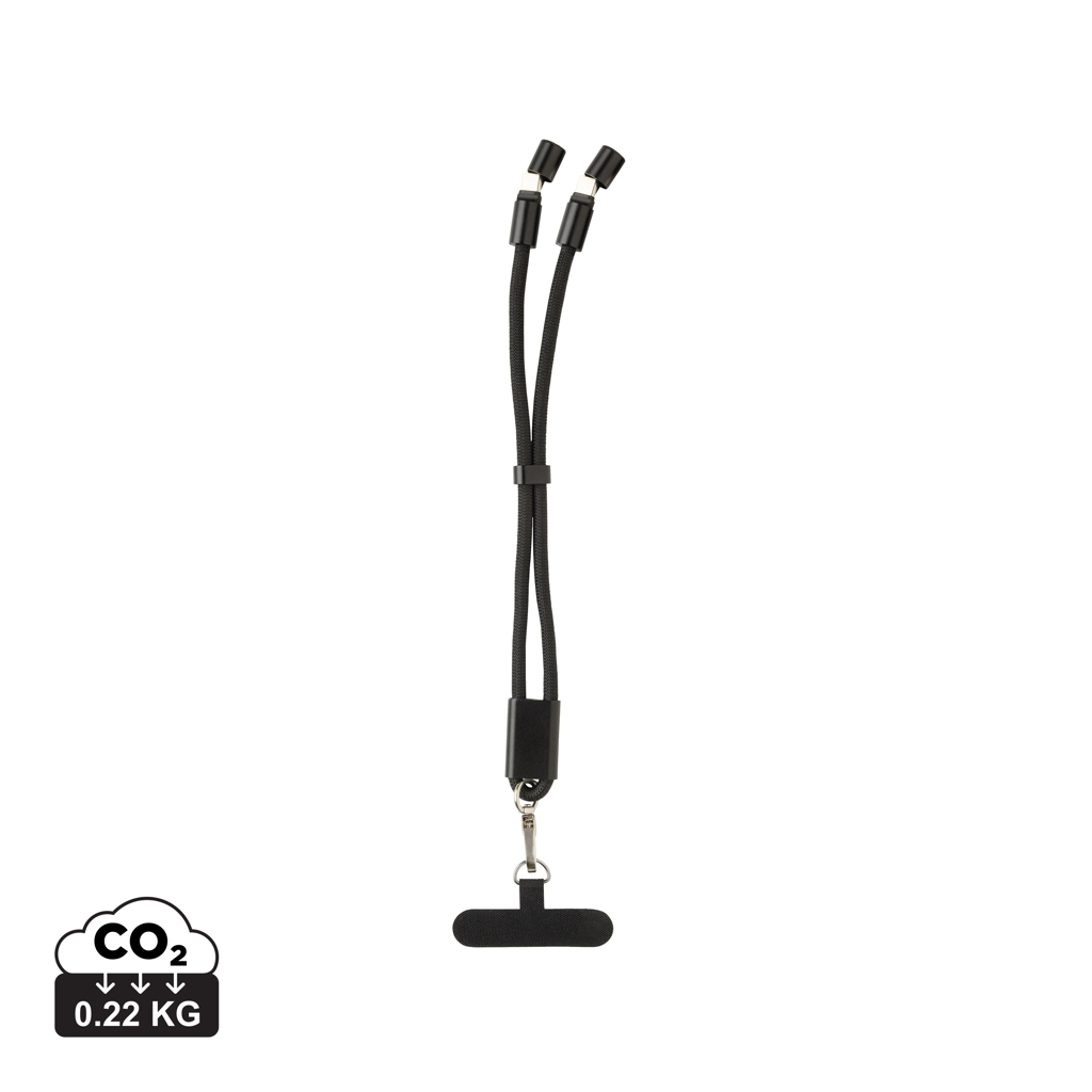 LoopAmp RCS RPET reguliuojamas telefono riešo dirželis su 60W įkrovimo laidu