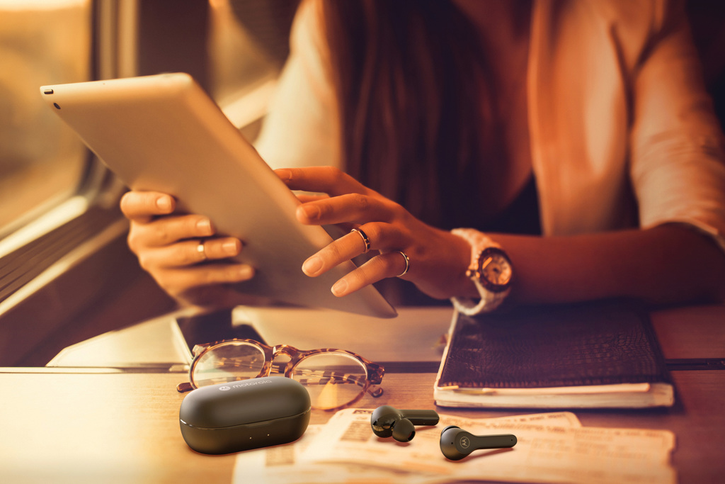 young girl travels on a high-speed comfortable train that runs o