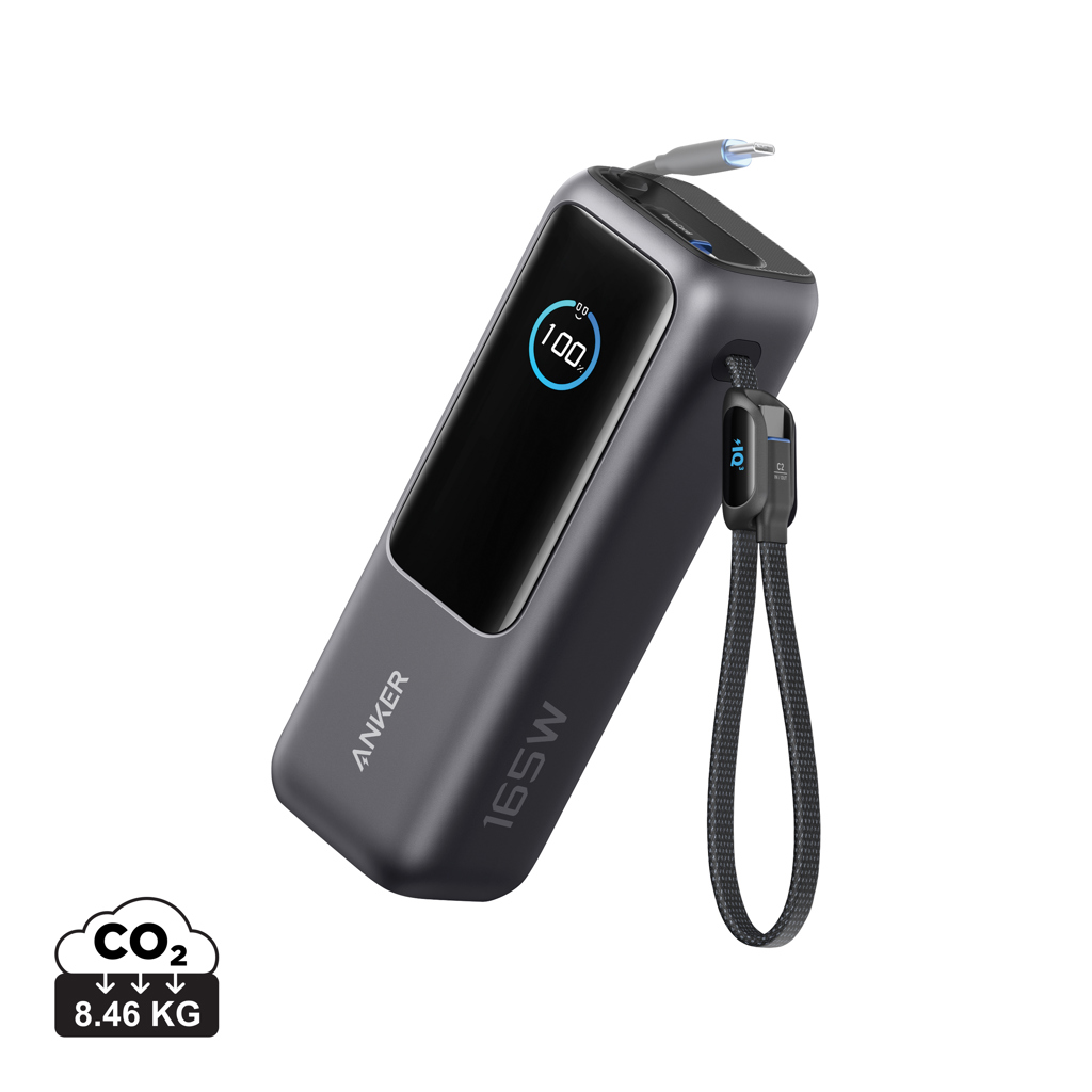 Anker išorinė baterija (Power Bank) 25 000 mAh, 165 W, su integruotais ištraukiamais laidais