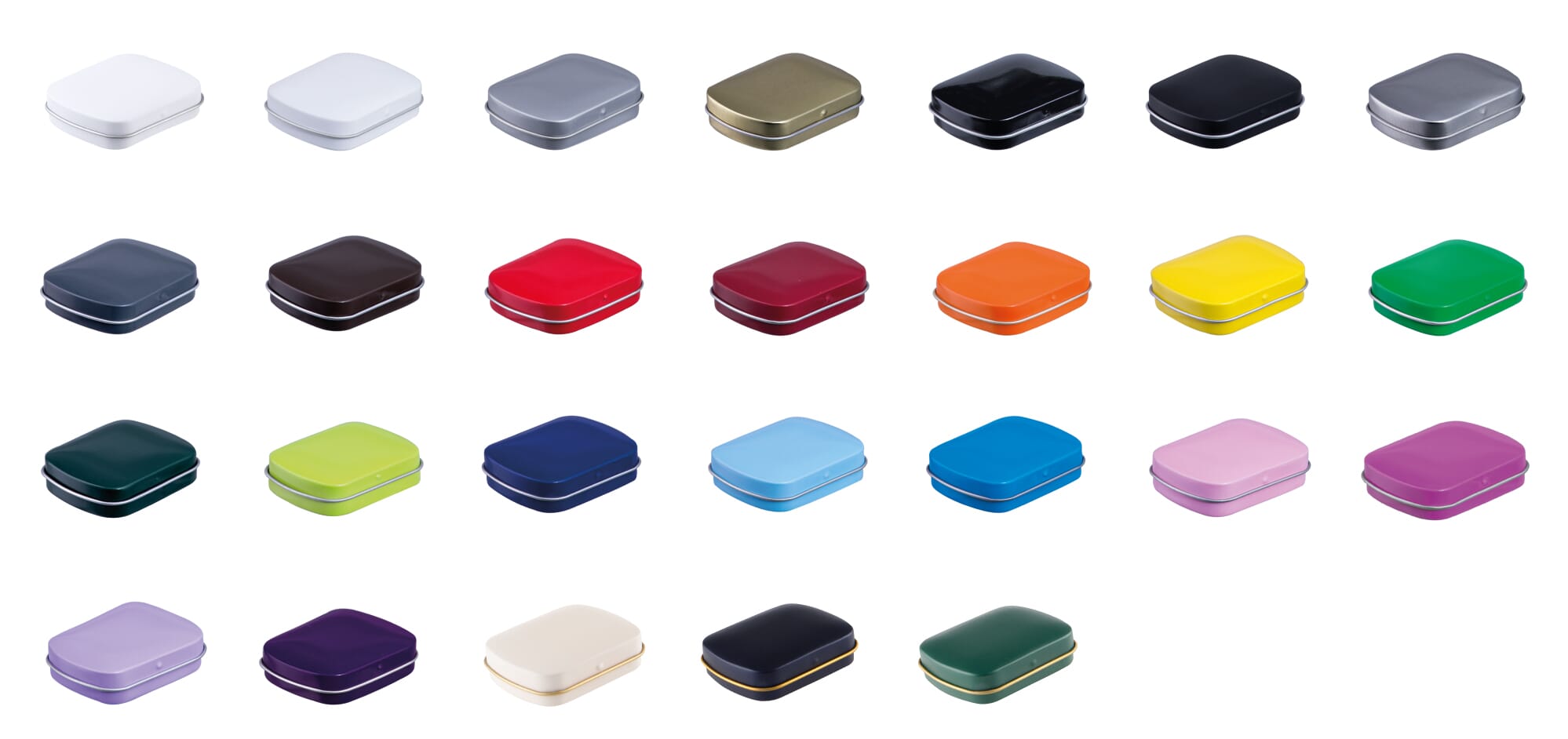 Skirtingų formų mėtinukai dėžutėje Hinged2