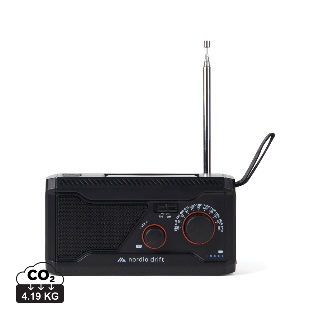 Nordic Drift Titan IPX4 daugiafunkcis radijas su 4000 mAh baterija