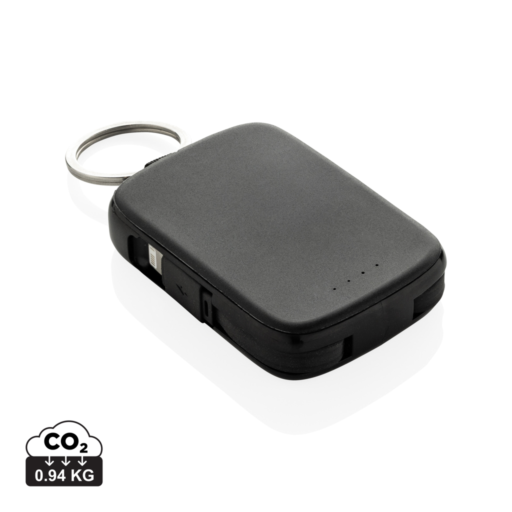 Nexo RCS 2000 mAh išorinė baterija–raktų pakabukas su integruotais laidais
